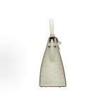 HERMES Kelly 25 Gold Buckle Kelly Bag single-shoulder handbag 25 Women\'s 8L Beton Glacier White